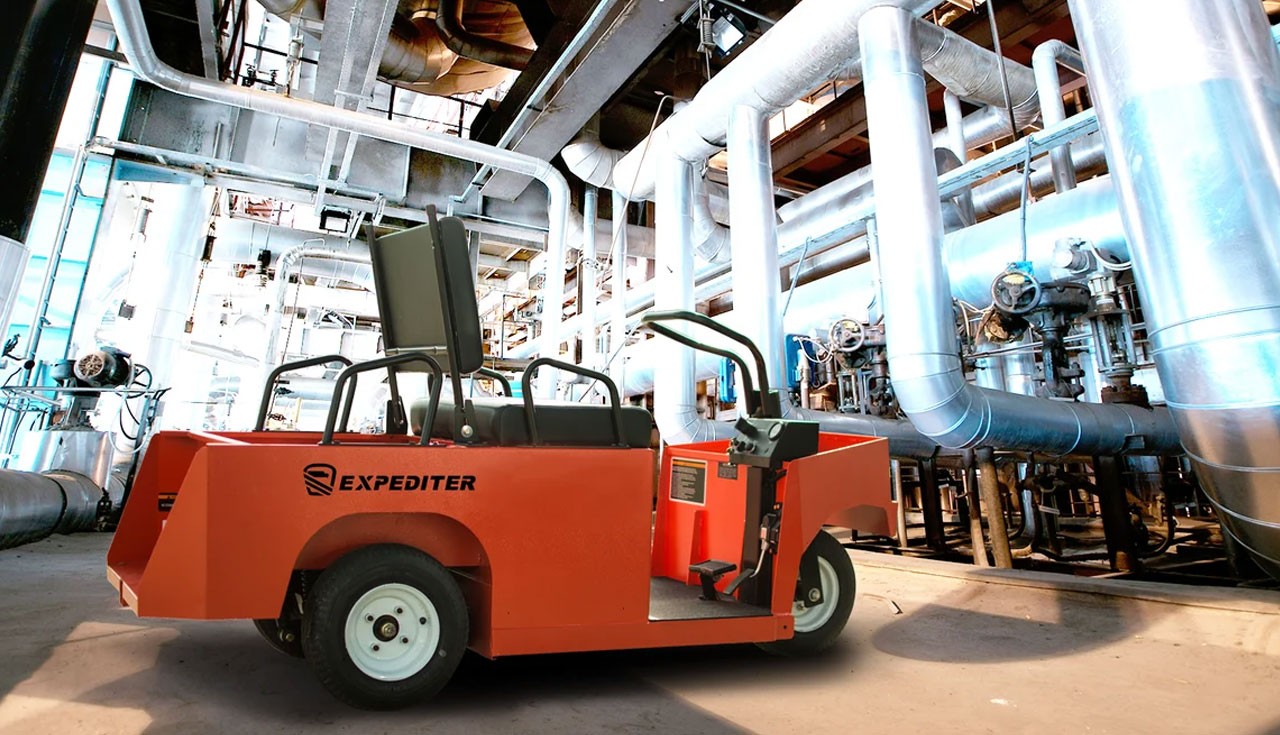 Columbia Expediter Utility Vehicle in an industrial facility