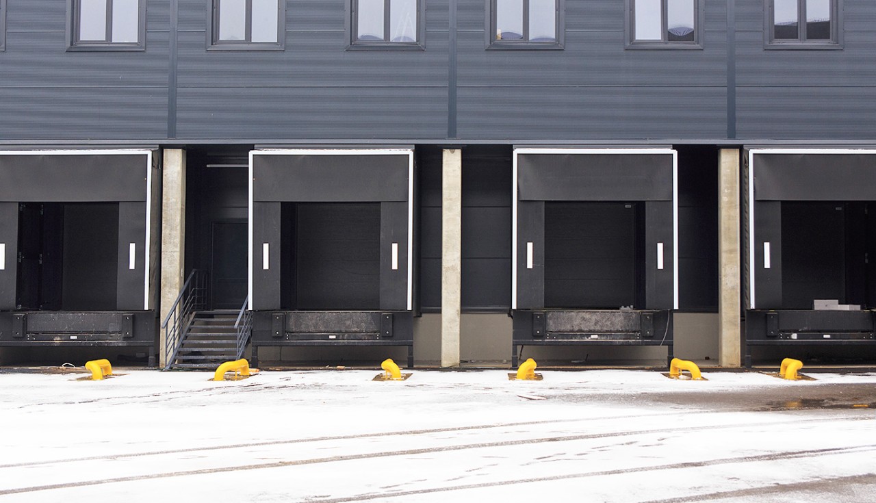 Warehouse Dock with snow