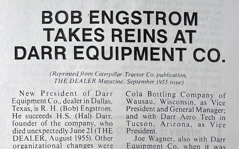 Newspaper article about Bob Engstrom